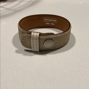 COACH leather cuff bracelet